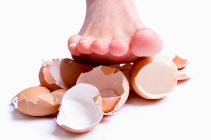 Walking on egg shells love and relationship